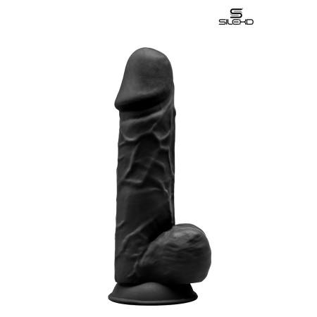 Gode double densité noir 21,5 cm - Modèle 4