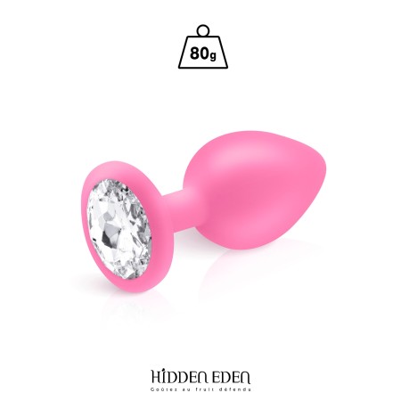 Plug bijou silicone rose L - Hidden Eden