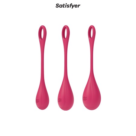 Kit d'entrainement pelvien Yoni Power 1 Rouge - Satisfyer