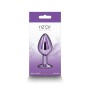 Plug bijou aluminium chromé violet M