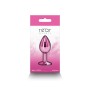 Plug bijou aluminium chromé rose S